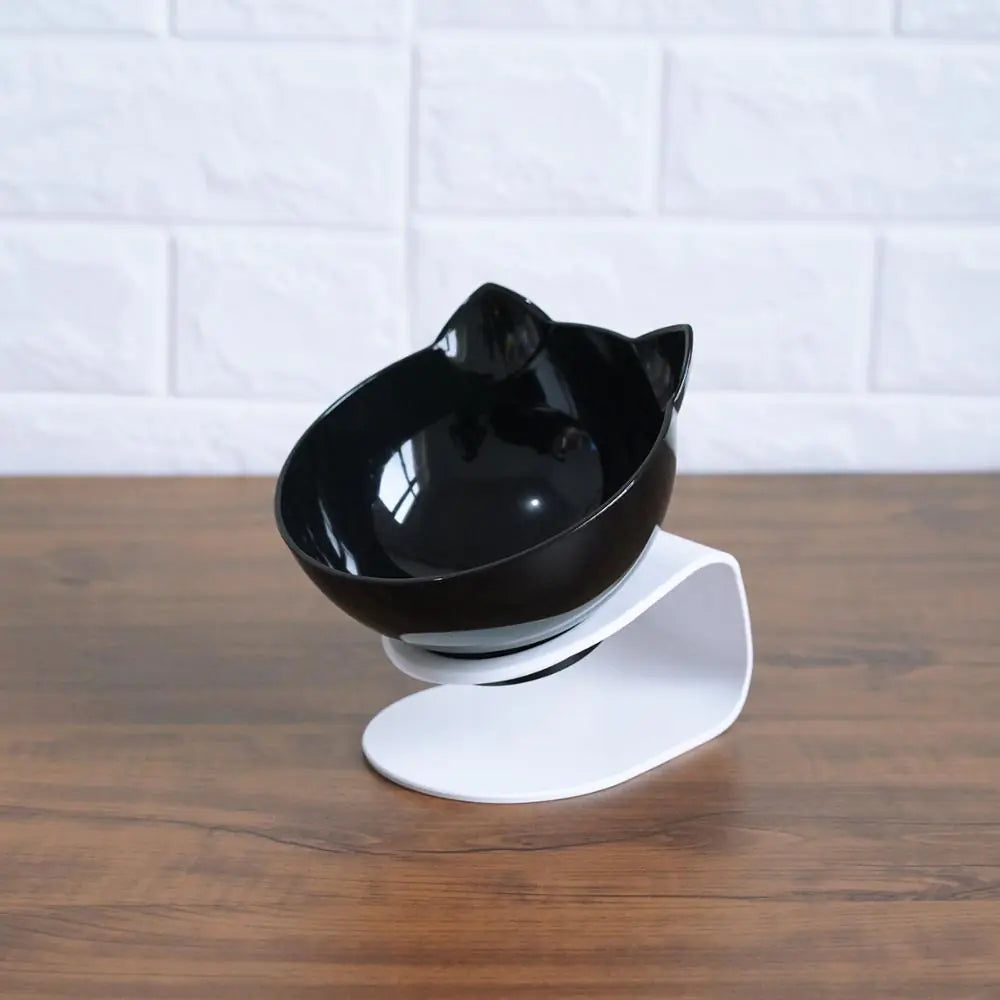 Elevated Anti-Slip Double Cat Bowl for Better Digestion | Whisker-Friendly Food & Water Feeder