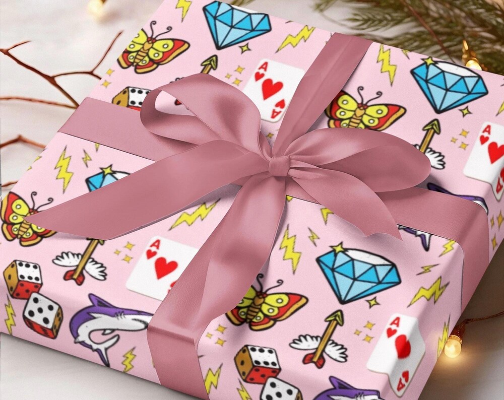 Retro Tattoo Wrapping Paper