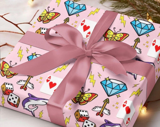 Retro Tattoo Wrapping Paper